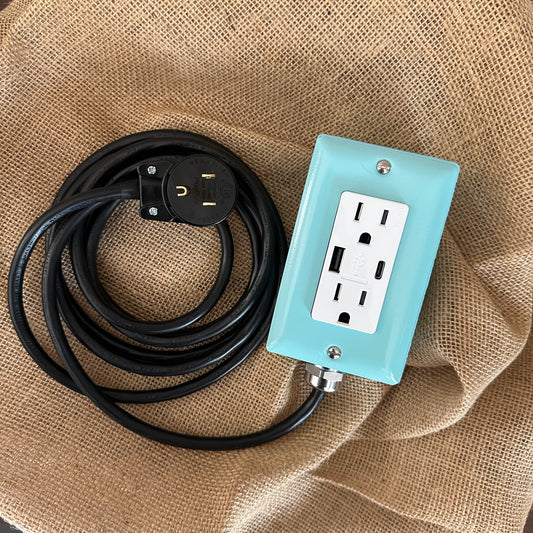 The Plug Box — USB Edition (Seafoam Blue)