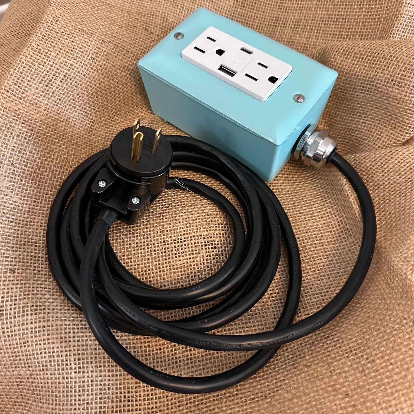 The Plug Box β USB Edition (Seafoam Blue)