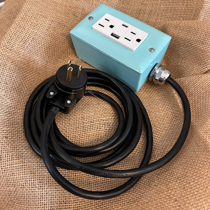 The Plug Box — USB Edition (Seafoam Blue)