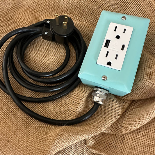 The Plug Box — USB Edition (Seafoam Blue)