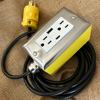 The Plug Box — USB Edition (Bright Yellow)