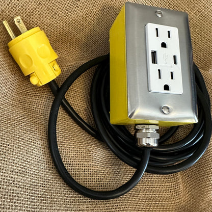 The Plug Box — USB Edition (Bright Yellow)