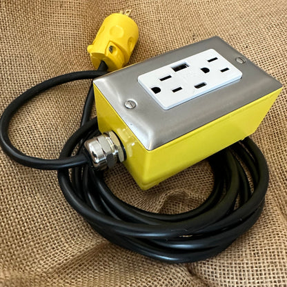 The Plug Box — USB Edition (Bright Yellow)