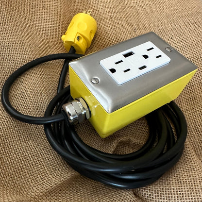 The Plug Box — USB Edition (Bright Yellow)