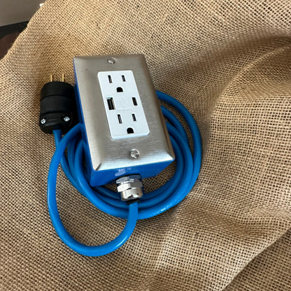 The Plug Box — USB Edition (Bright Blue)